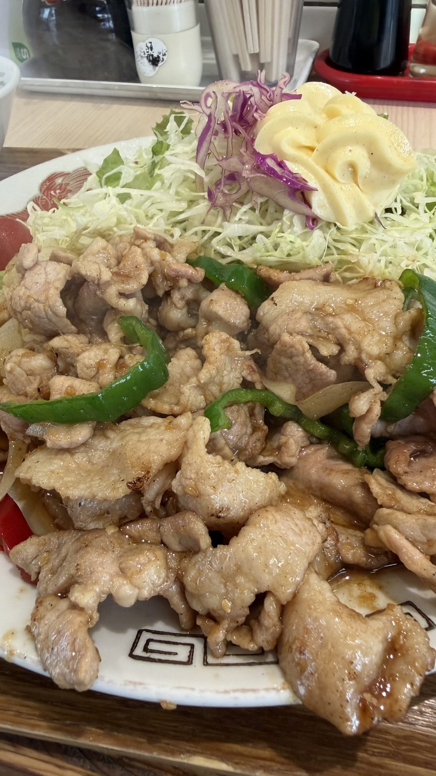 南ばん亭の豚肉炒め定食